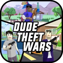تحميل لعبة Dude Theft Wars مهكرة 2025 للأندرويد APK مجاناً